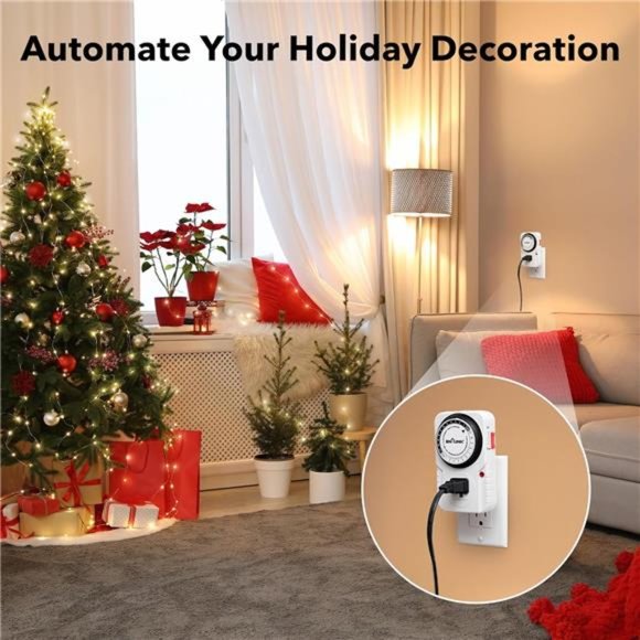 24 Hour Plug-in Mechanical Timer Grounded (1 Pack) - Picture 6 of 6